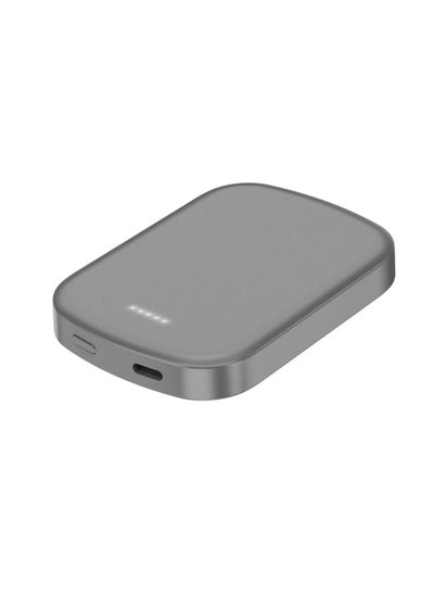 Buy 10000mAh Fast Magnetic Wireless Portable Power Bank Charger For iPhone 12/13/14/15  Series Grey in UAE