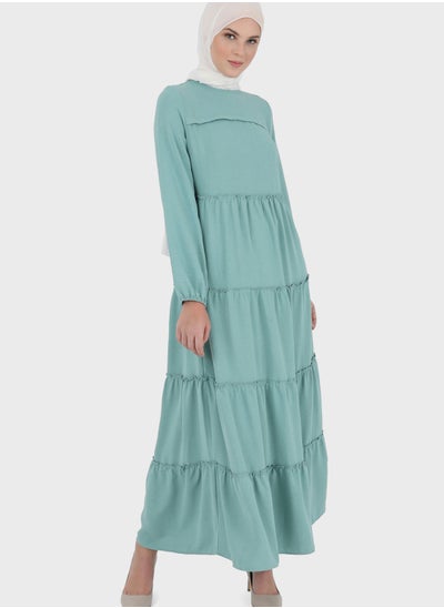 Buy Ruffle Puff Sleeve Dress in UAE