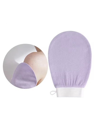 Buy Korean Loofah for Cleaning The skin and Exfoliating the Skin, Viscose Shower Glove For Making Moroccan Bath at Home, Purple in Saudi Arabia