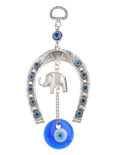 Buy Blue Evil Eye Ornament Elephant Lucky Car Charms Turkish Horseshoe Hanging Good Luck Blessing Gift for Home Car in Saudi Arabia