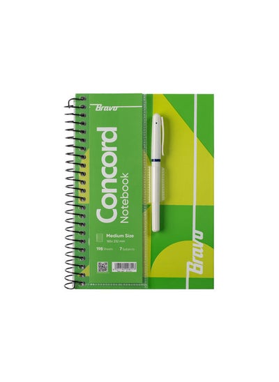 Buy New Concord Notebook medium - 7 Subjects - Green in Egypt