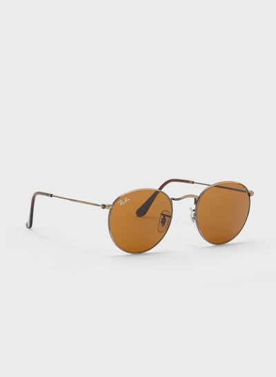 Buy 0Rb3447 Round Metal Sunglasses in Saudi Arabia