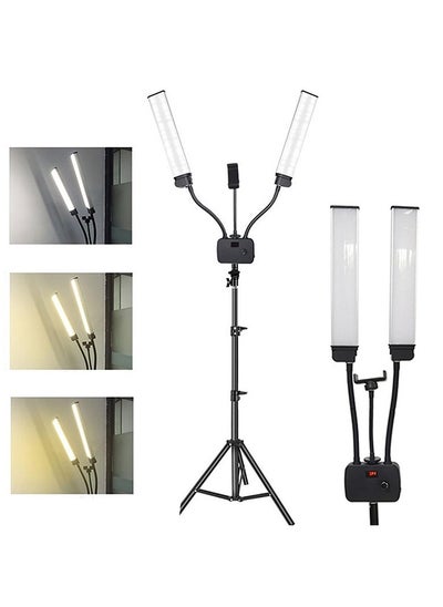 اشتري American Style Double Arm Light 45W Double Tube Double Head Photography Light Beauty Light LED Shine Face Beauty Live Photo Fill Light في السعودية