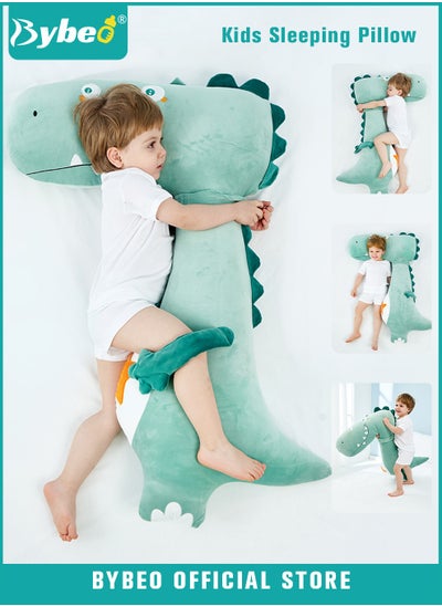 Buy 2-In-1 Kids' Dinosaur Doll Plush Pillow, Cute and Stuffed Animal Toy, Soft Cartoon Sleep Pillows for Baby, for Children's Independent Sleeping  with Detachable Design, Super-Gentle Bedding in UAE