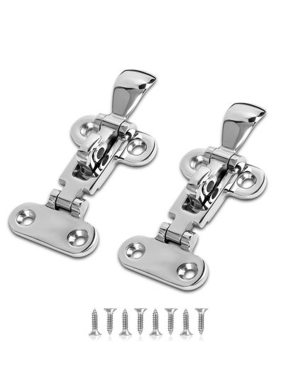 Buy Boat Anti-Rattle Latch, 2pcs 316 Stainless Steel Universal Lockable Hold down Clamp Latch, Solid Construction, Marine Grade Hatch Hardware Fasteners with Screws in UAE