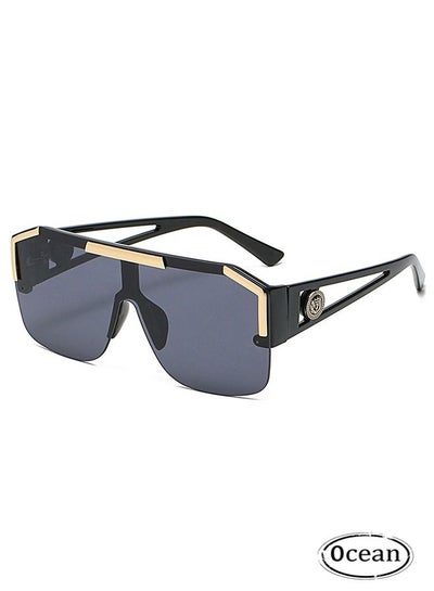 اشتري Stylish Square Flat Top Shield Sunglasses One Piece Frameless في السعودية