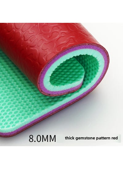 Buy PVC Sports Flooring for Badminton Basketball Gym Dance 8.0mm thick gem pattern red/1.8m wide (order by square meter) in Saudi Arabia