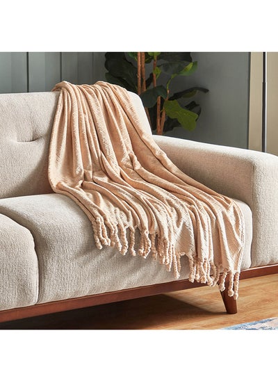 Buy Lavish Diamond Embossed Throw 180 x 130 cm in UAE