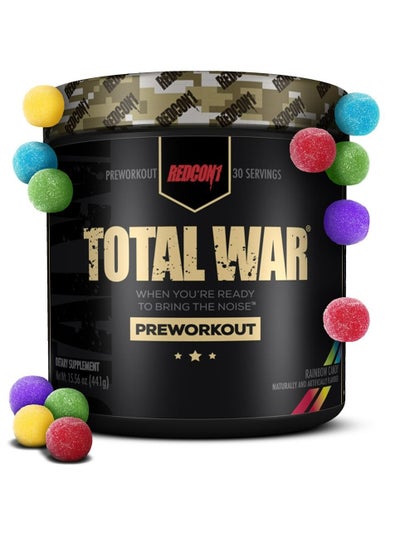 Buy Total War Pre Workout Rainbow Candy 30 Servings 441g in UAE