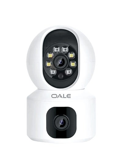 Buy OALE iHome 03 1080P 360° Dual Security Camera with Night Vision, Motion Detection, Voice Call in Saudi Arabia