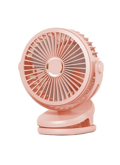 Buy Portable Mini Fan USB Rechargeable Cute 4W Small Electric Fan For School ( Pink ) in Egypt