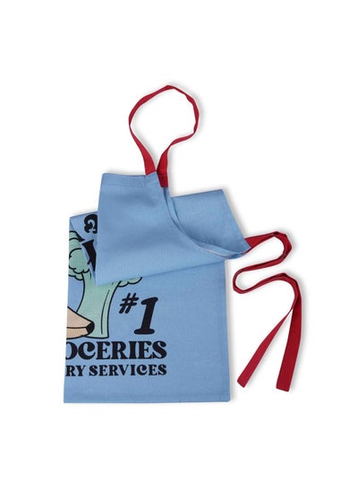 Buy Edible Printed Apron 63X79cm - Light Blue in UAE