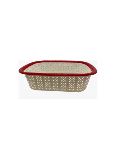 اشتري Khorshid small rectangular plastic fruit basket, multi-colored 012023 في مصر