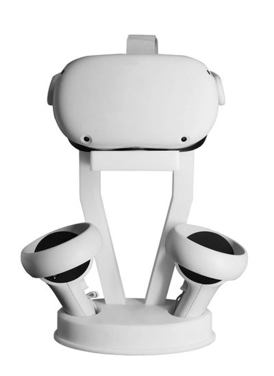 Buy VR Stand, Organizer, and Display Stand for Oculus Quest 2/Quest/Meta/Rift/Rift S/PS VR Headset and Touch Controllers (White) in Saudi Arabia