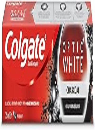 Buy Colgate Toothpaste Optic White Charcoal 75 Ml in Egypt