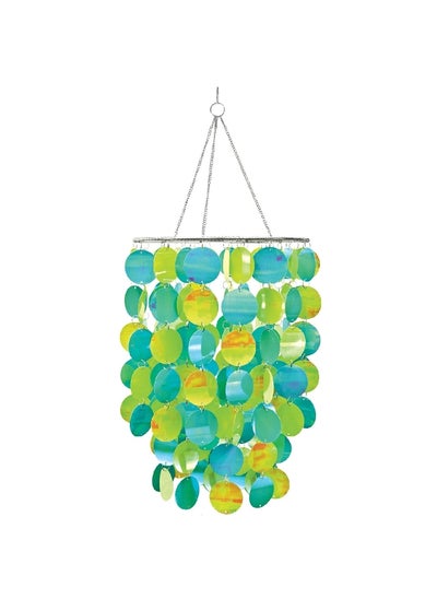 Buy Ready To Hang Bling Chandelier Pearl Blue And Green 10.5 X 26.5 Inch Wpc0330 in Saudi Arabia