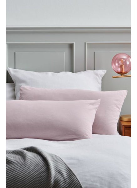 اشتري 2 Pieces Jersey Pillowcases 80 x 40 cm, Pink في الامارات