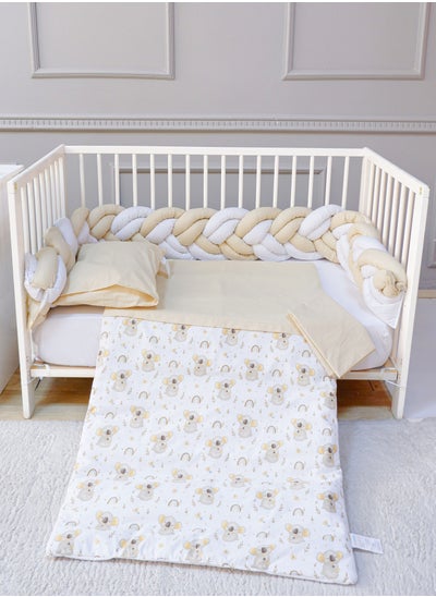 Buy Baby Bed Braided Bassinet with Quilt, Pillow and Sheet in Saudi Arabia