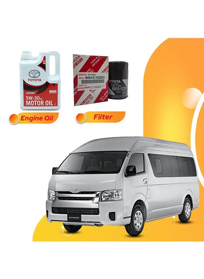 اشتري Hiace 6 Liters 5W30 Toyota Oil And Original Filter في الامارات