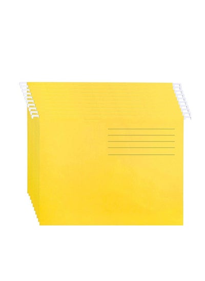 Buy Hanging File Folders, Pack of 10 Yellow Suspension Files for Filing Cabinet Folders School Home Work Office Organization in UAE