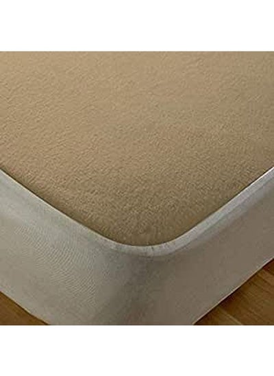 اشتري Moist Protector Mattress Cover Beige 140cmX200cm في مصر