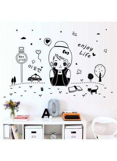 اشتري Adorable girl bedroom living room TV wall decoration background study PVC sticker في مصر