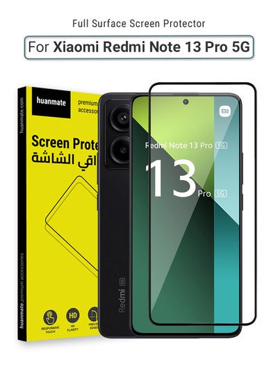 Buy Xiaomi Redmi Note 13 Pro 5G Screen Protector – Premium Edge to Edge Tempered Glass, High Transparency, Delicate Touch, Anti-Explosion, Smooth Arc Edges, Easy Installation in Saudi Arabia