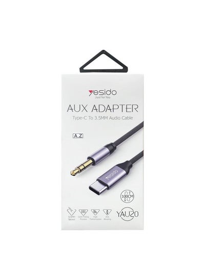 Buy AUX Adapter - Yesido Model YAU20 AUX to Type C Audio Cable in Egypt