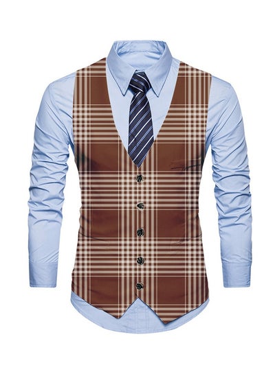 Buy New Fashionable Personalized Printed Men's Suit Vest in UAE