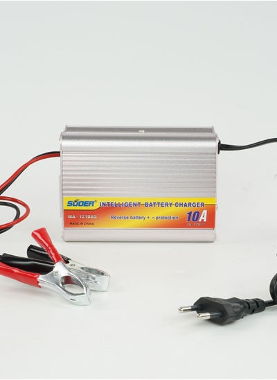 Buy 12V 10A Intelligent Battery Charger with Anti reverse Function in UAE