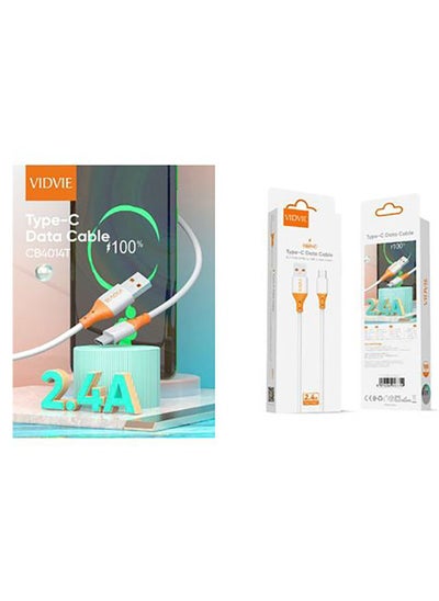 Buy Vidvie CB4014T High-Speed Data Transfer (Type C ) Cable - 1M - White in Egypt