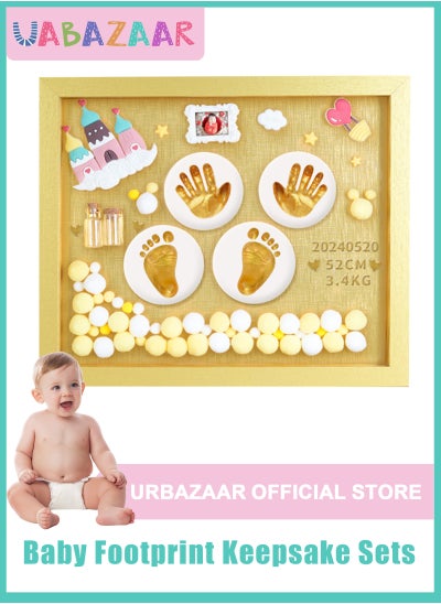 Buy Baby Footprint Kit, Baby Foot and Hand Print Kit, Baby Keepsake Frame, Nursery Pictures Frames, Hand Print Mold Kit, New Mom Gifts, Baby Newborn Essentials Must Haves, Baby Shower Gifts in UAE