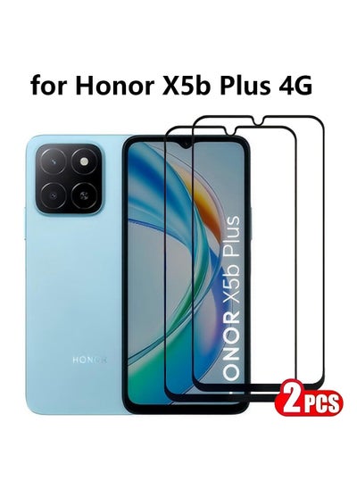 Buy 2 Pack 9H Screen Protector for Honor X5b Plus 4G , Ultra slim HD Premium Tempered Glass Screen Protector in Saudi Arabia