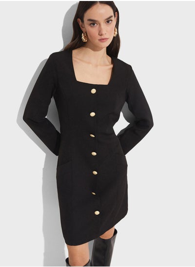 Buy Button Detail Dress in UAE