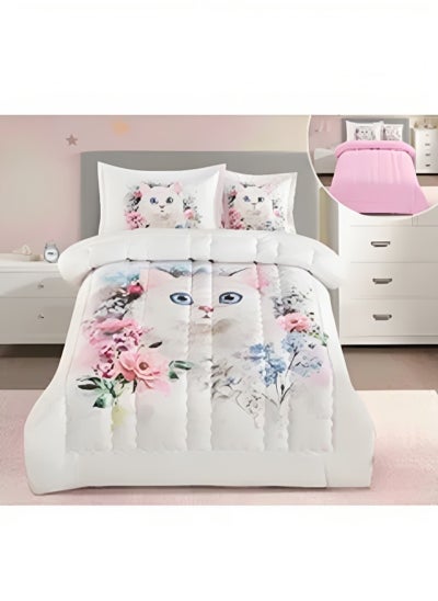 Buy Girls 4-Piece Duvet Cover Set Two Sides Microfiber 170x230 Cm in Saudi Arabia