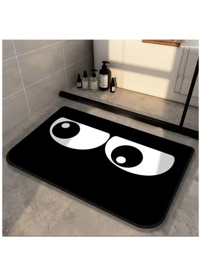 Buy Non Slip Bath Mat 40×60cm,Anti-slip Bath Rugs,Diatomite Bathroom Mats,Cute Eyes Design(B002) in UAE