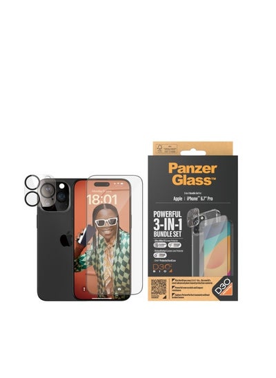 Buy PanzerGlass iPhone 2023 6.7" Pro Max | 360 Bundle with D3O® | Clear in Saudi Arabia