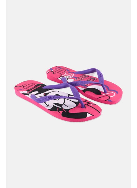 اشتري Unisex Top Disney Slip On Slippers, Pink/Purple Combo في السعودية