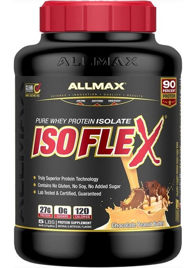 Buy ALLMAX ISOFLEX Pure Whey Protein Isolate Chocolate Peanut Butter Flavor 5Lbs in UAE