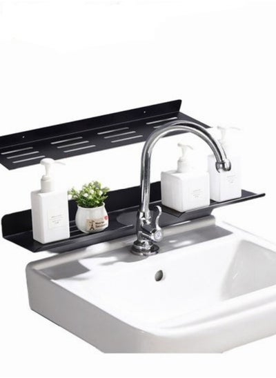 Buy 2-Piece Wall Mounted Floating Shelf,U-Shaped Faucet Rustproof Shelve,Shelf Storage Organizer in UAE