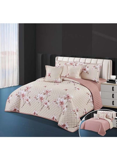 Buy Hours Comforter Set With Durable And Soft Fabric, Double-Sided Floral Print, 4 Pieces, Single Size in Saudi Arabia