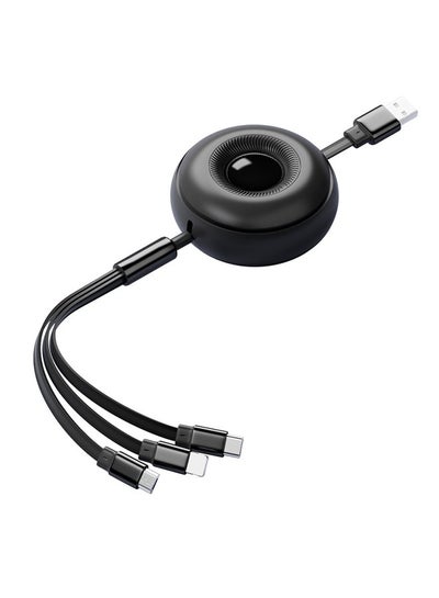 66W/6A Super Fast Charging Cable, Retractable Coiled Multi