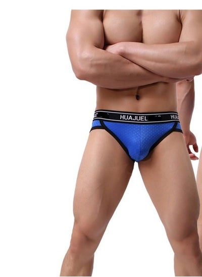 Buy Men's Low Waist Underwear Briefs Blue in Saudi Arabia