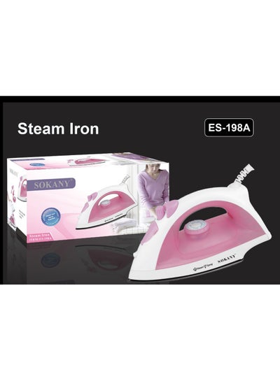 Buy Sokany Steam Iron ES-198A Variable Steam Control with Dry Ironing Spray 1800W in Egypt