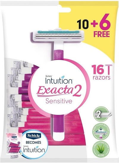 Buy EXACTA 2 SENSITIVE SHAVING 10+6 FREE PCS in Egypt