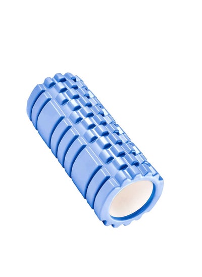 Buy Yoga Foam Roller Self Massage Exercise, Back, Leg, Body Starching Physical Therapy (33cm L) (Blue) in UAE