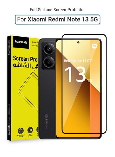 Buy Xiaomi Redmi Note 13 5G Screen Protector – Premium Edge to Edge Tempered Glass, High Transparency, Delicate Touch, Anti-Explosion, Smooth Arc Edges, Easy Installation in Saudi Arabia