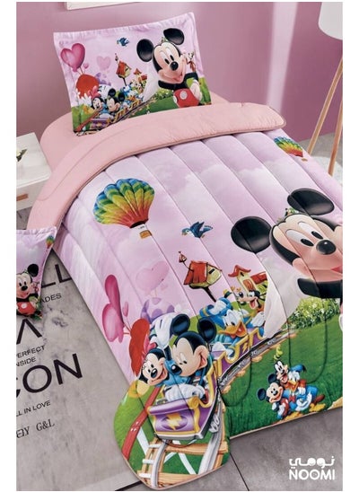 Buy 4 Piece Microfiber Comforter Set Mickey Mouse 170X230cm in Saudi Arabia