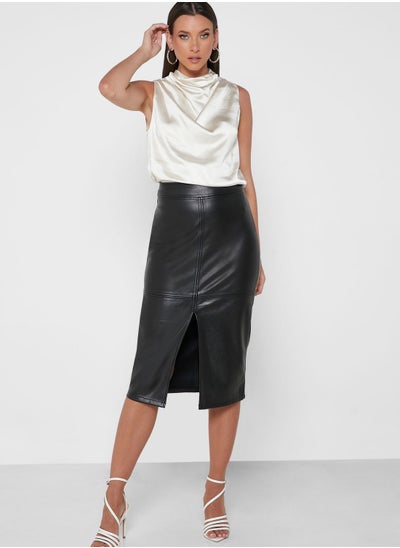 Buy Front Slit Midi Skirt in Saudi Arabia