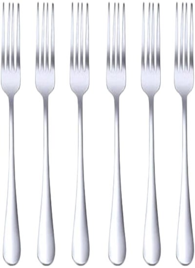 اشتري Cake Forks 6 Pieces, Stainless Steel Small Forks Set, Highly Polished Dessert Forks, Fruit Forks for Home, Restaurant, Festival, Outdoor, Dishwasher Safe (Small) في مصر